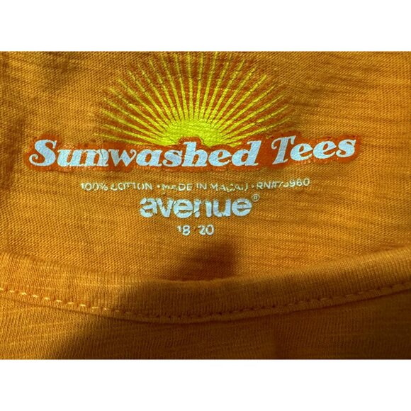 Sunkissed Tropical Embroidered Sea Gulls Cotton Graphic Tee Avenue Sunwashed XL - Picture 4 of 5